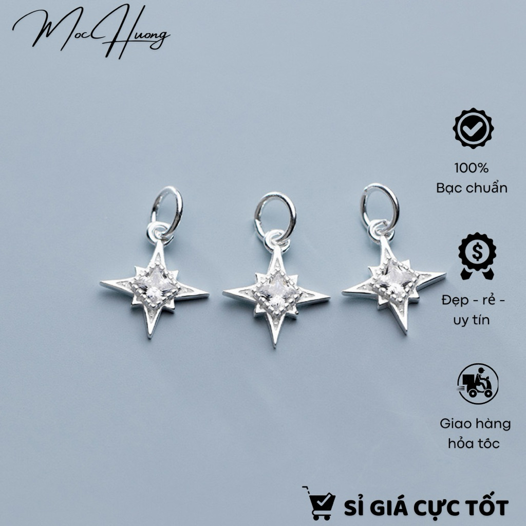 [S925] Silver Charm ดาวห้อยด้วยหิน - MH258 MOC HUONG JEWELRY
