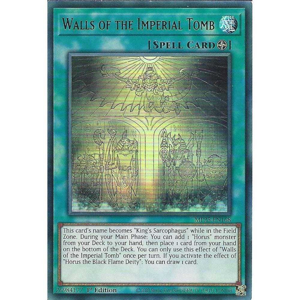 [KW2 Yugioh] [EN-UK] การ์ด MP25-EN168 Walls of the Imperial Tomb : Ultra Rare Card : 1st Edition