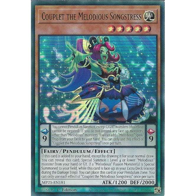 [KW2 Yugioh] [EN-UK] การ์ด MP25-EN181 จับคู่เพลงลึกลับ : การ์ดหายากมาก : รุ่นที่ 1