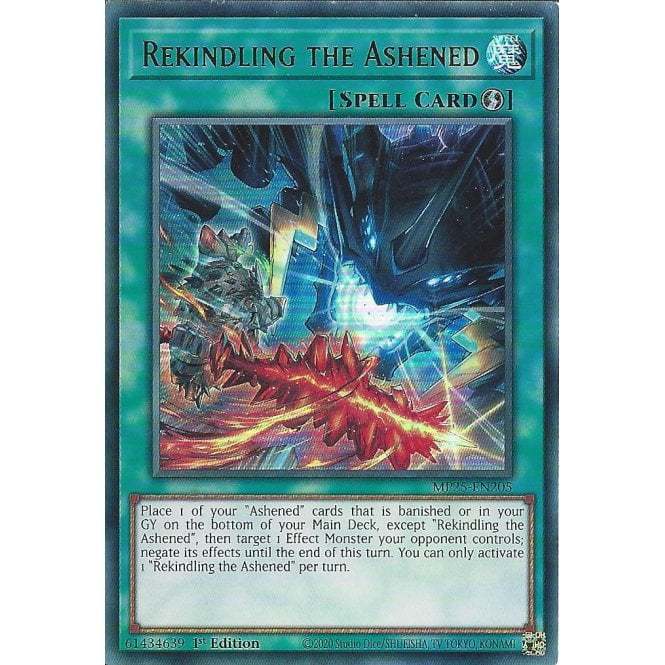 [KW2 Yugioh]* [EN-UK] การ์ด MP25-EN205 Rekindling the Ashen : การ์ดหายากมาก : รุ่นที่ 1