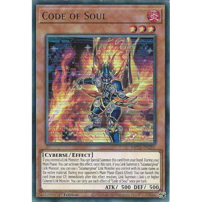 [KW2 Yugioh] [EN-UK] การ์ด MP25-EN206 Code of Soul : การ์ดหายากมาก : รุ่นที่ 1