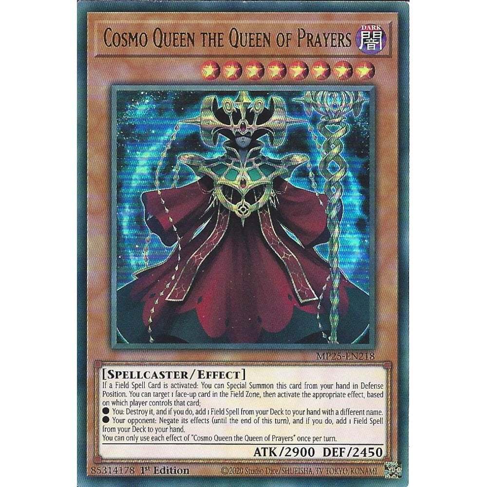 [KW2 Yugioh] [EN-UK] การ์ด MP25-EN218 Cosmo Queen the Queen of Prayers : การ์ดหายากมาก : รุ่นที่ 1