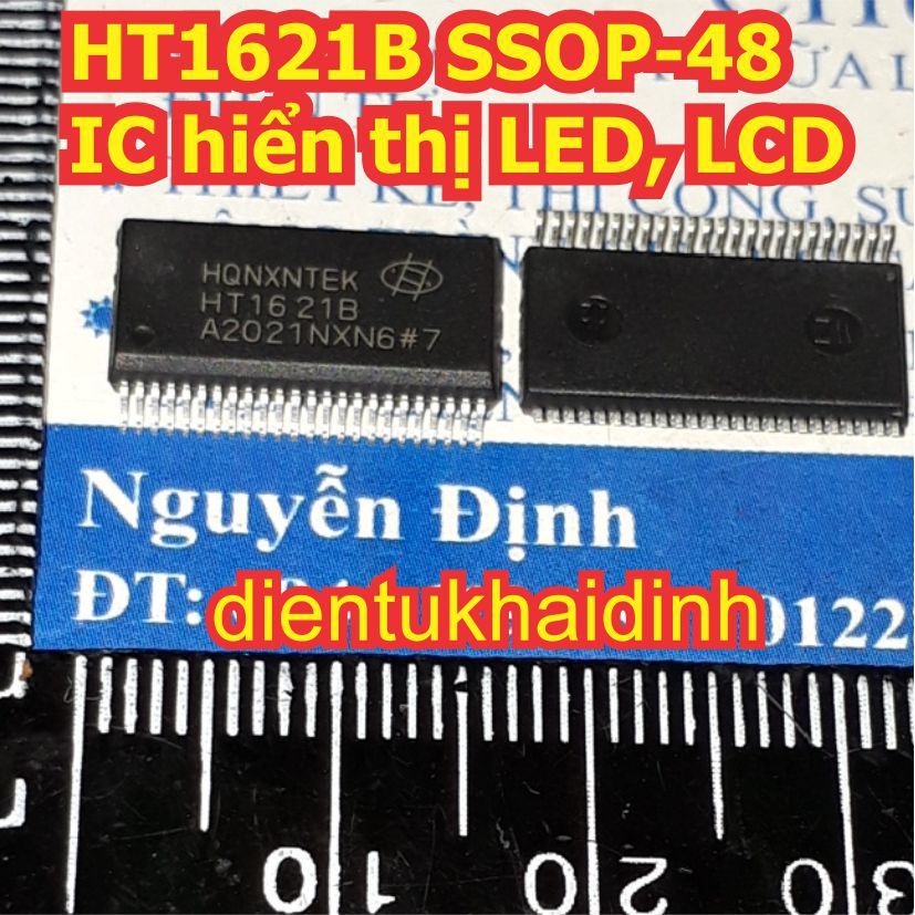 3 ชิ้น HT1621B HT1621 TM1621B TM1621C 1621 SSOP-48 LED, จอแสดงผล LCD IC kde3040