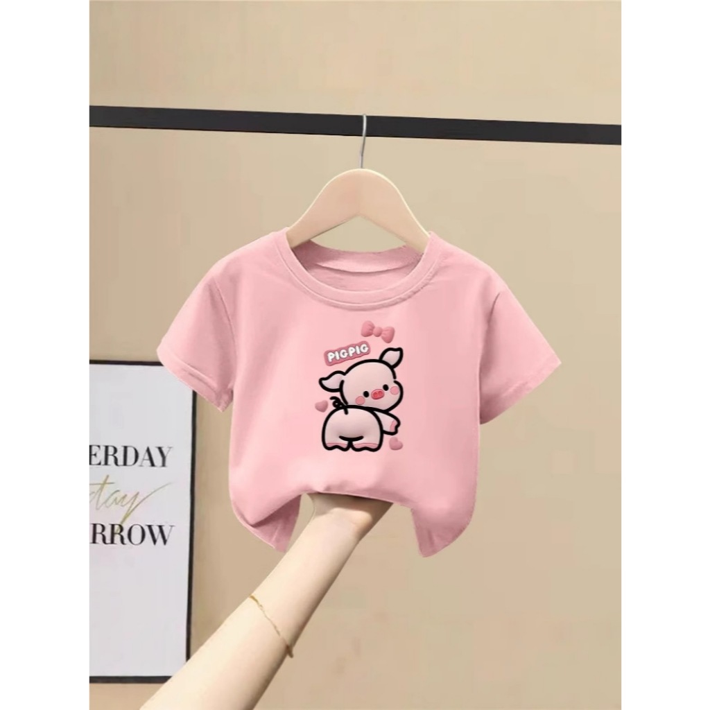 เสื้อยืดเด็กหลากหลายสีและขนาดสําหรับเด็กทารกยุค 80-150 skini kids - คอตตอน 4 ทางเนื้อนุ่ม APB106