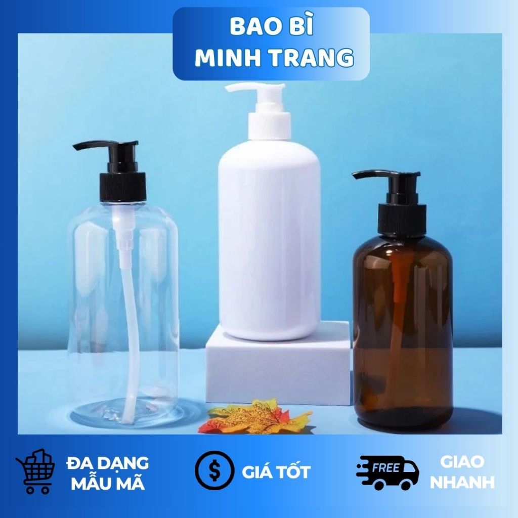 ขวดพลาสติก PET พร้อม Press Spout 300ml–500ml | ขวดเปล่าสําหรับใส่แชมพูเจลอาบน้ําเจลทําความสะอาดมือ