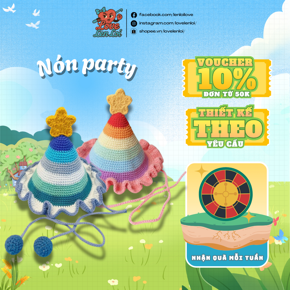 LoveLenLoi Hat/Beanie Party Hat