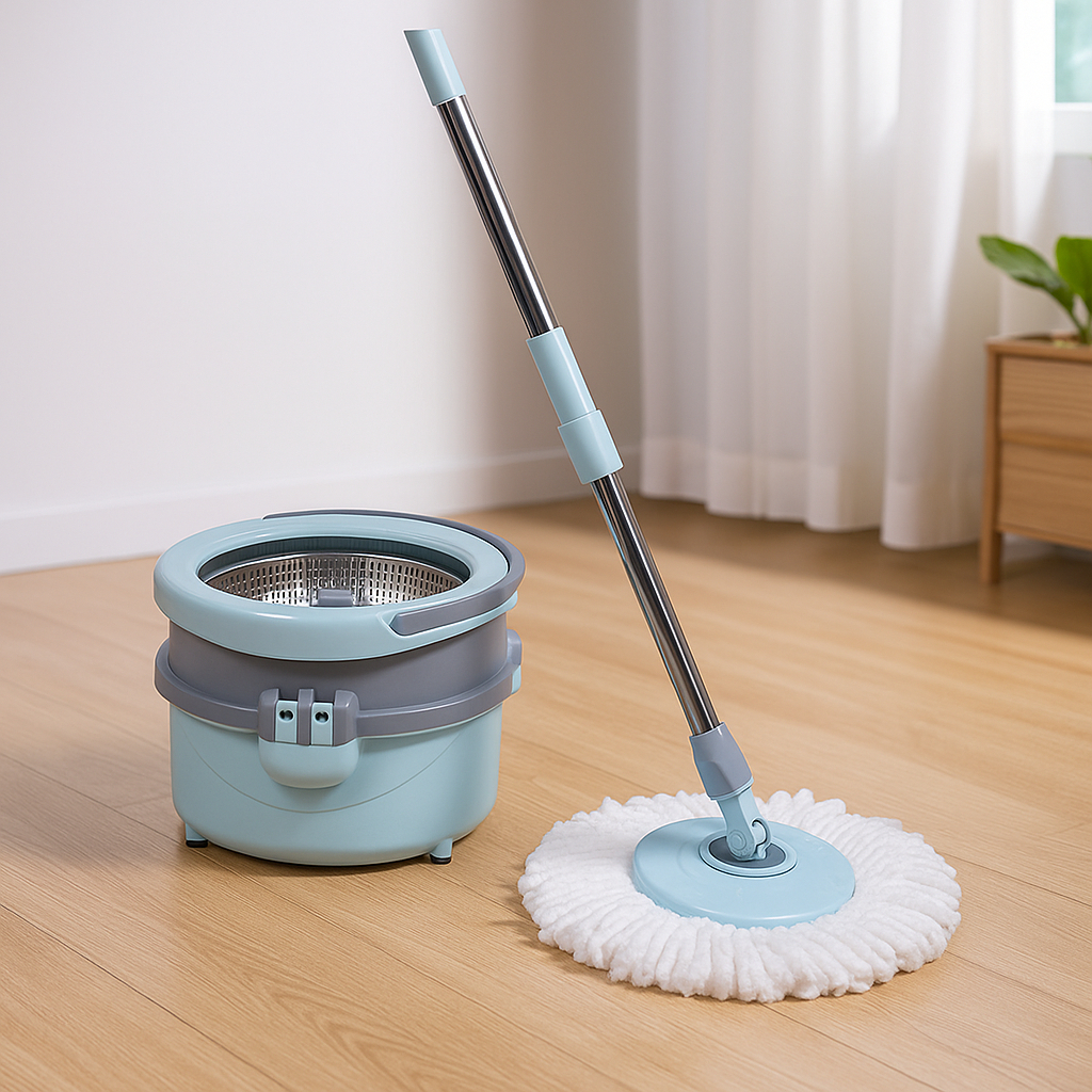 MINMOP M20 ไม้ถูพื้นอัจฉริยะแบบหมุนได้ 360 องศา การออกแบบ 2-in-1 - ชุดไม้ถูพื้นแบบโยกเองทําความสะอาด