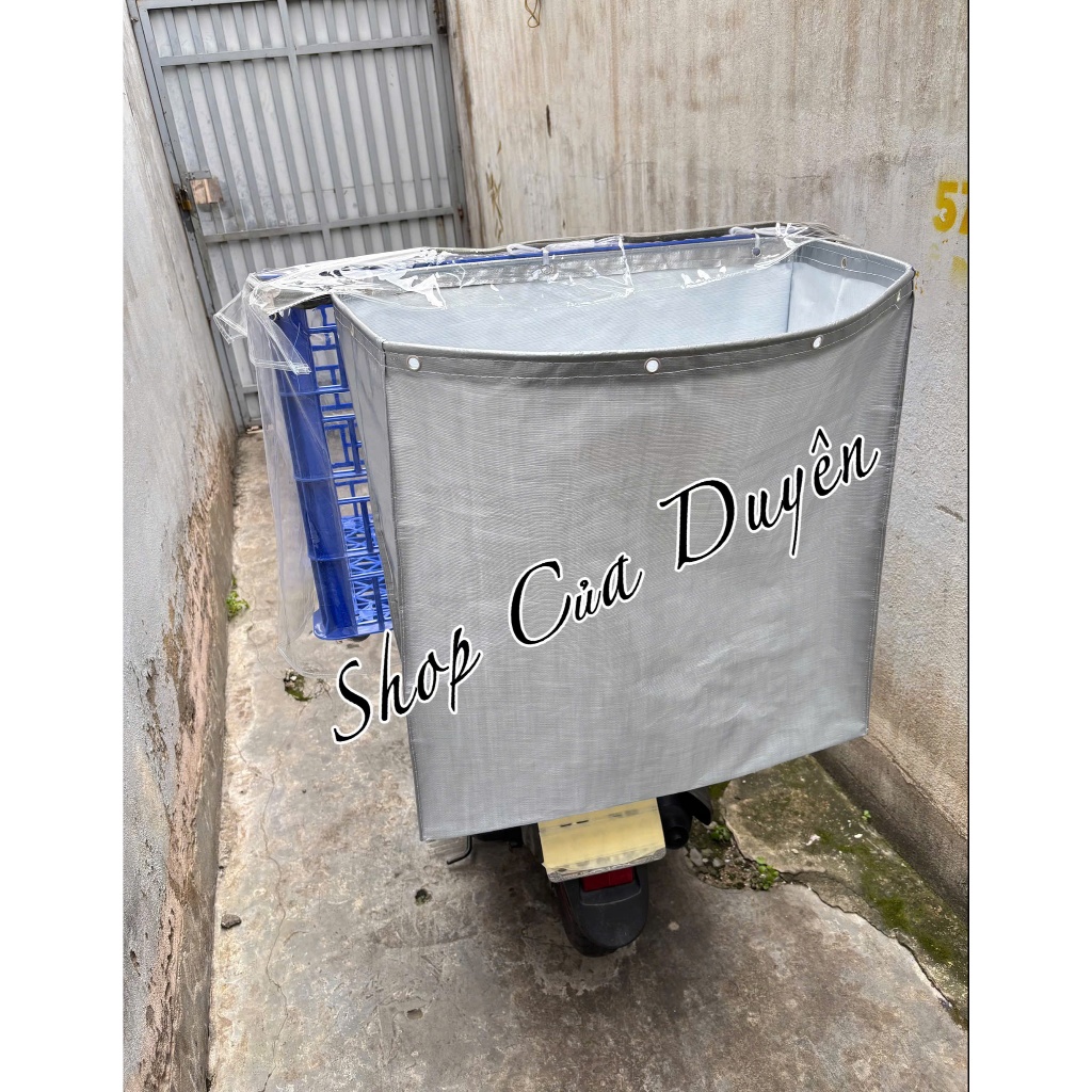 ผ้าใบเก็บกระเป๋าแขวนด้านหลังรถจักรยานยนต์การจัดส่งตะกร้าสําหรับ Shiper KT (L65 x W30 x H65 )