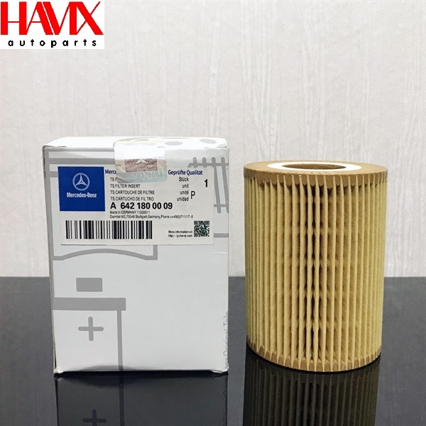 กรองน้ํามันเครื่องสําหรับ Mercedes-Benz Engine OM642 3.0L (รหัส: A642 180 00 09)
