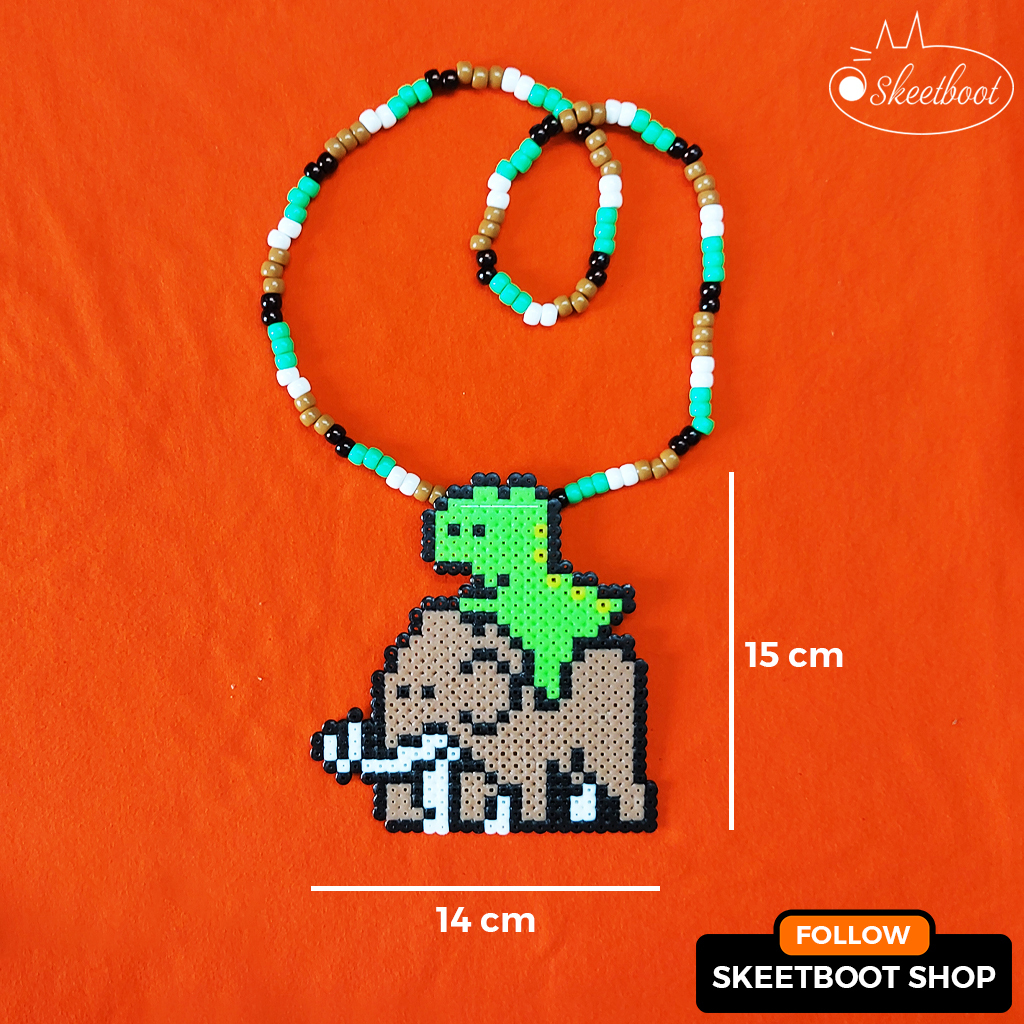 สร้อยข้อมือ Kandi Wooli Excision พร้อมไฟ LED - สร้อยคอช้างและไดโนเสาร์ - เครื่องประดับเทศกาลดนตรี ra