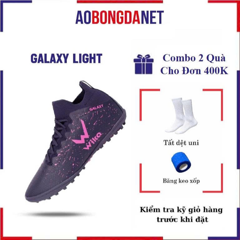 รองเท้าฟุตบอล Wika Galaxy Light ของแท้, รองเท้าฟุตบอล Wika ดีไซน์คอปกสูงและพื้นรองเท้าเย็บเต็ม