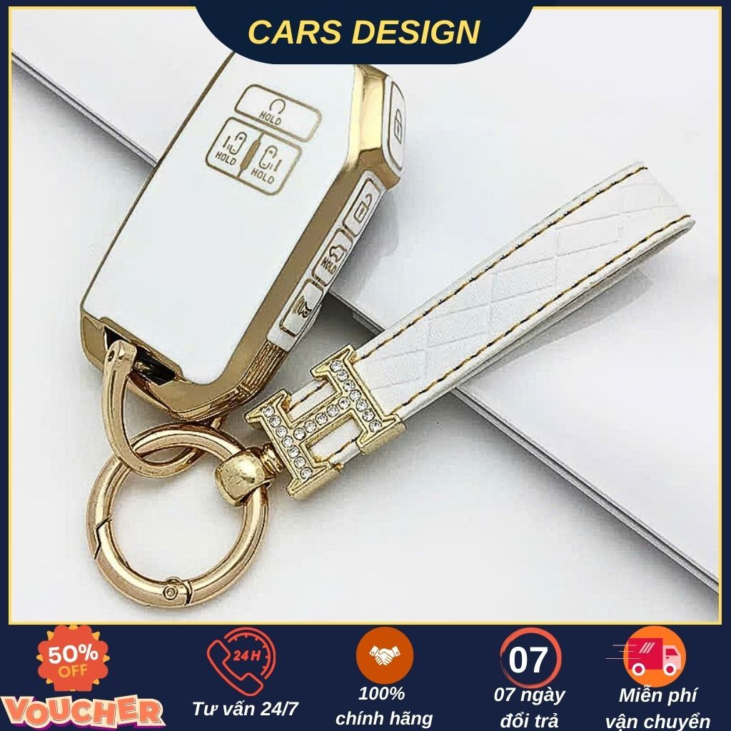 KIA Carnival 7 ปุ่มเคสป้องกันกุญแจซิลิโคนชุบทองเต็มระดับพรีเมียม - เคสกุญแจ KIA Carnival 7