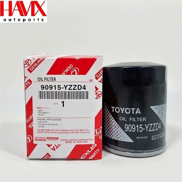 กรองน้ํามันเครื่องสําหรับ Toyota Innova, Hilux, Fortuner (รหัส: 90915-YZZD4)
