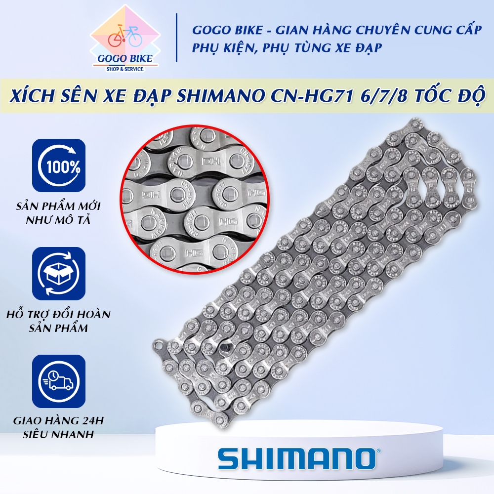 [GoGo Bike] SHIMANO CN HG71 6 7 8 Speed Bicycle Chain (ไม่มีกล่อง) – ของแท้