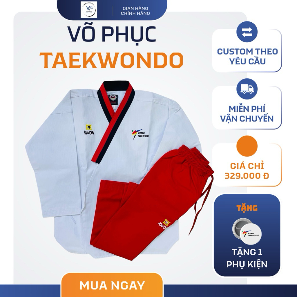 VO UNIFORM TAEKWONDO KWKON ผ้าลายทางที่สวยงาม ชุดสําหรับกิจกรรมต่างๆ
