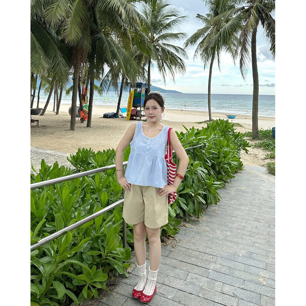 U.MI sn เสื้อเชิ้ตสไตล์ตุ๊กตาเด็ก แต่งลูกไม้ XONXEN SHOP รหัส 5528