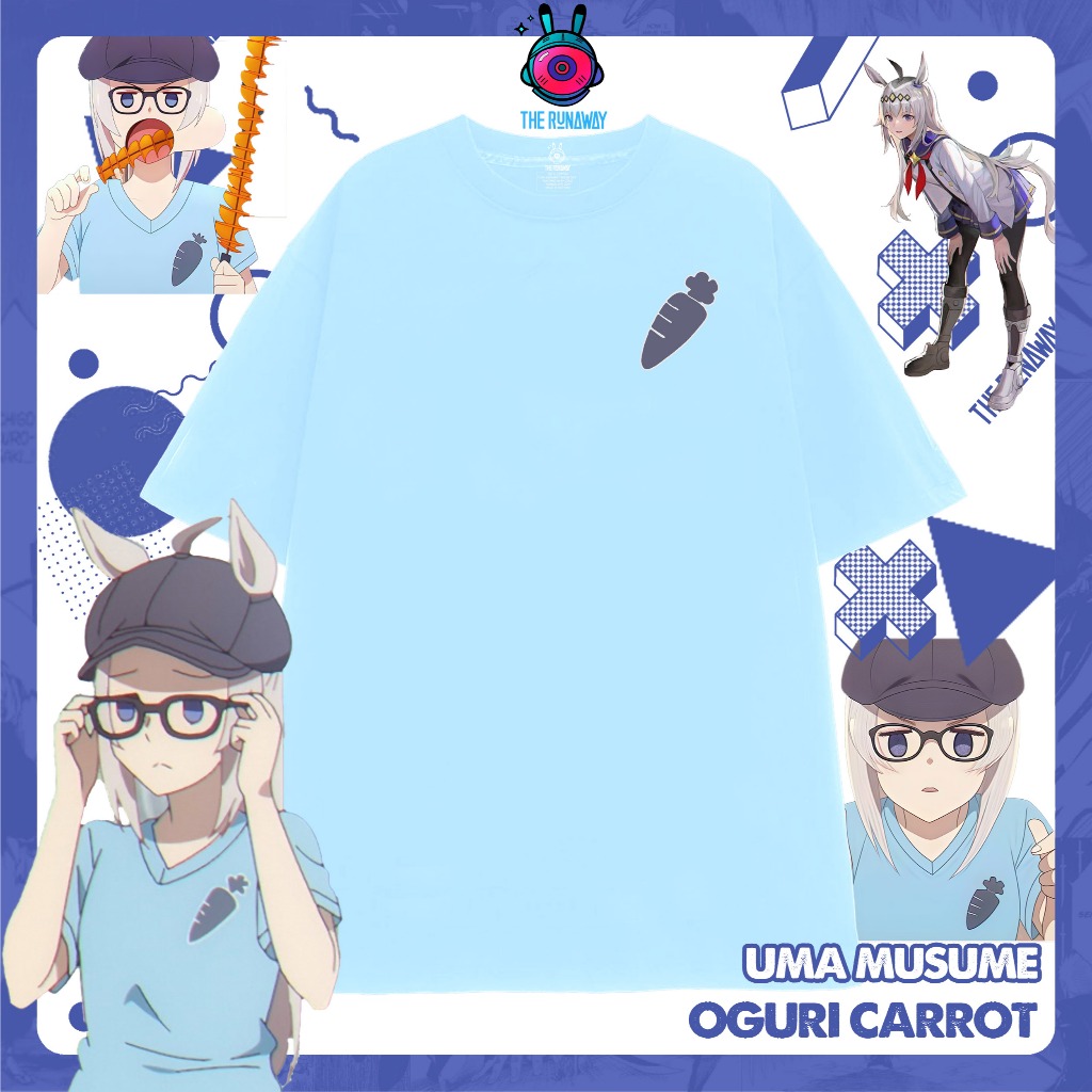 Uma Musume : เสื้อยืดผ้าฝ้าย Oguri Cap Carrot สําหรับผู้ชาย / ผู้หญิง โดย The Runaway