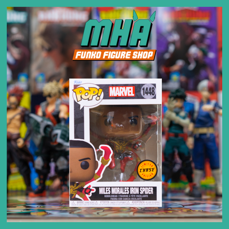 ของแท้ Funko Pop Spider Man GamerVerse: Miles Morales Unmask Iron Spider 1448 Chase Model