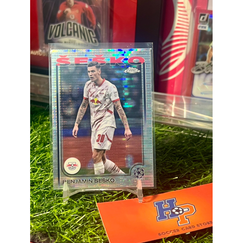 Benjamin Sesko Pulsar Topps Chrome UCL 2024/25 การ์ดฟุตบอล