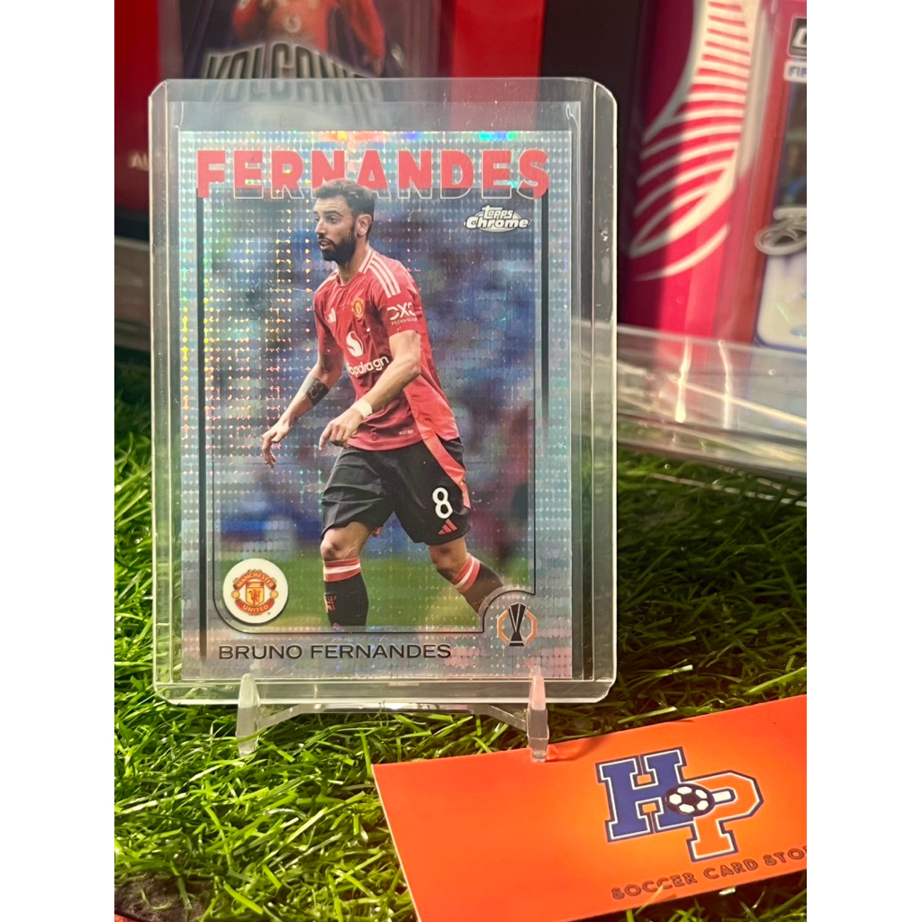 Bruno Fernandes Pulsar Topps Chrome UCL 2024/25 การ์ดฟุตบอล