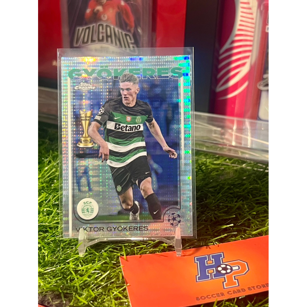 Viktor Gyokeres Pulsar Topps Chrome UCL 2024/25 การ์ดฟุตบอล