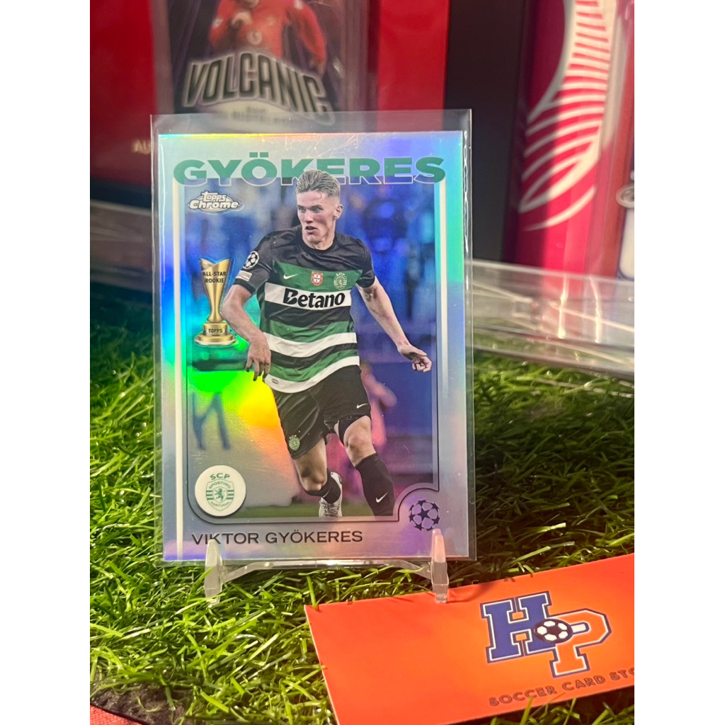 Viktor Gyokeres Refractor Topps Chrome UCL 2024/25 การ์ดฟุตบอล