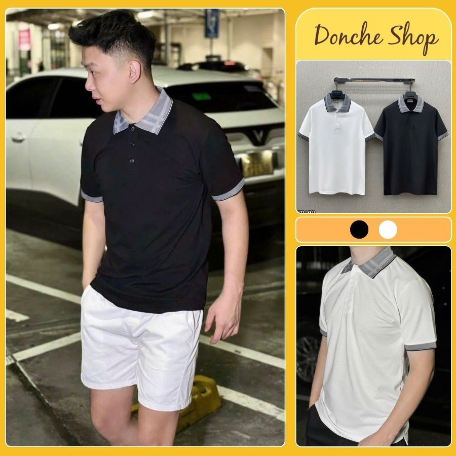 เสื้อโปโล bx ลายคอปกลายสก๊อตสีเทา สวยสุดๆ - เสื้อโปโลผู้ชายและผู้หญิง bx ทําจากผ้าฝ้ายคุณภาพสูง 6787