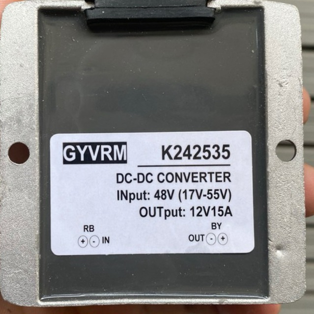 เครื่องลดแรงดันไฟฟ้ากันน้ํา 48V ถึง 12V-15A