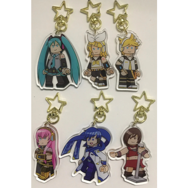 LEGO Vocaloid Hatsune Miku Rin Kagamine Len Kagamine Megurine Luka Kaito Meiko พวงกุญแจอะคริลิค Char