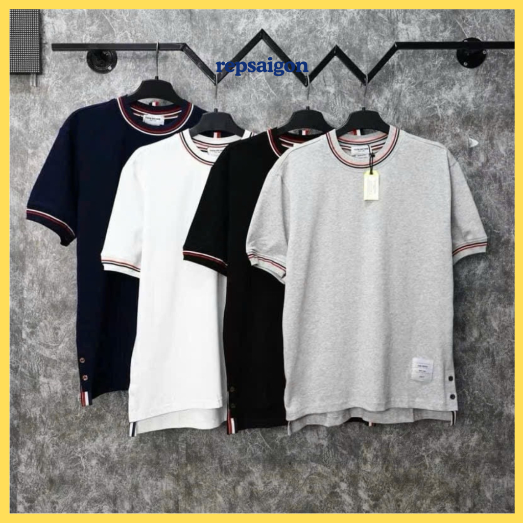 Tee Tom Bo Rao Basic Pattern Round Neck With Collar And Sleeves - ผ้าคอตตอน 2 ทาง หนานุ่ม - Repsaigo
