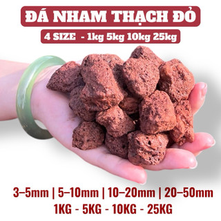 [1kg/5kg] Đá nham thạch đỏ lọc hồ cá/bonsai/tiểu cảnh – Túi 1kg - 5kg