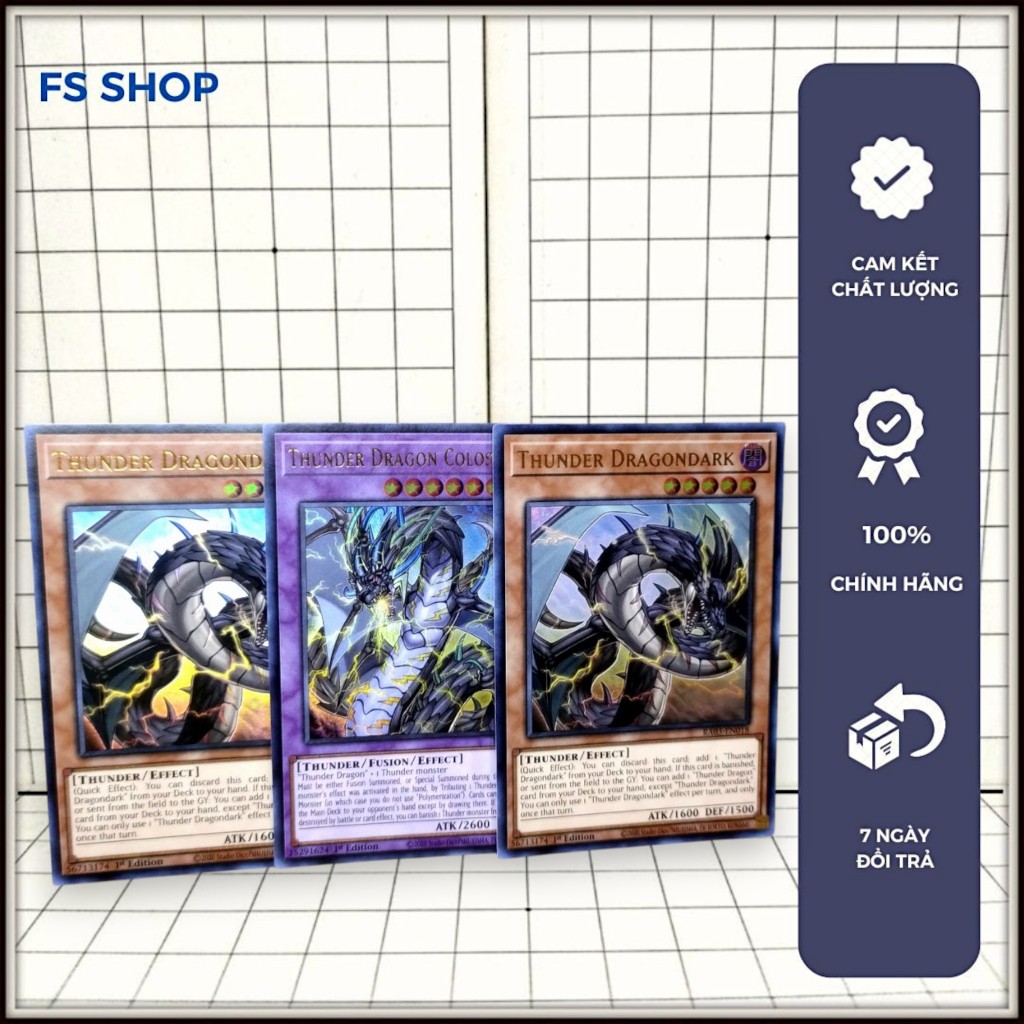 [FS Shop] การ์ด Yugioh ของแท้ Thunder Dragon Fusion Set - Ultra Rare