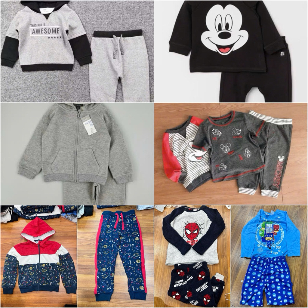 ชุดเสื้อแขนยาวและฤดูหนาวสําหรับเด็กผู้ชายหลายรุ่น ไซส์ 0/3m-8y L013 L015 F0986 L029 L038 L081 L083