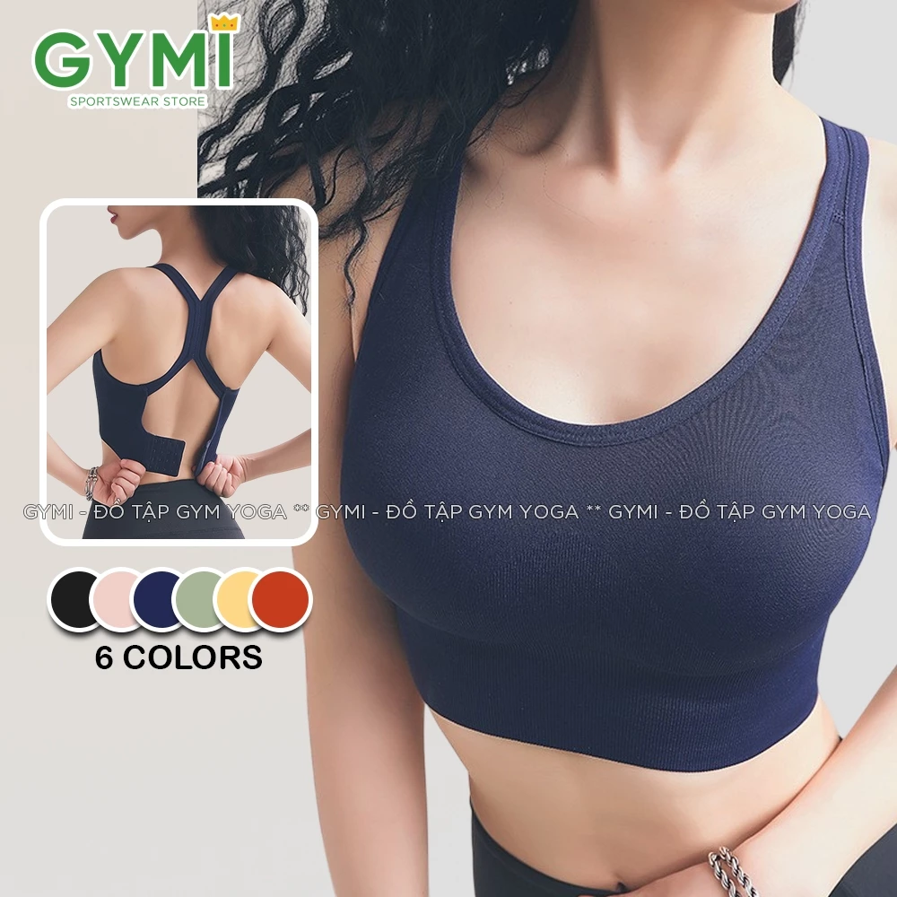 GYMI AL03 บราโยคะสปอร์ตบราทรงครอปมีฟองน้ำ - รูปที่ 1