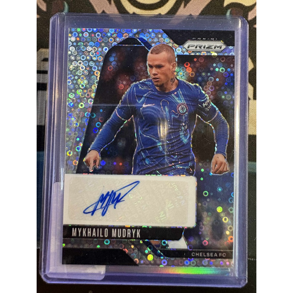 M770 Mykhailo Mudryk Chelsea Breakaway Panini Prizm 2024/25 การ์ดฟุตบอลพร้อมลายเซ็น