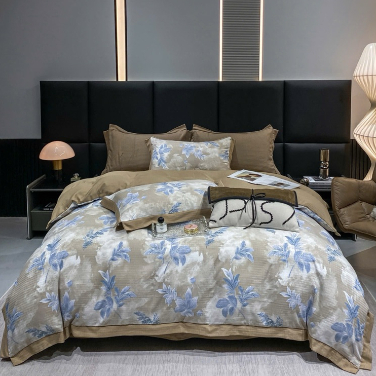 คุณภาพสูง Mark Jacob ชุดเครื่องนอน - ผ้าคอตตอนรุ่นใหม่ นุ่ม หรูหรา (4 รายการ)