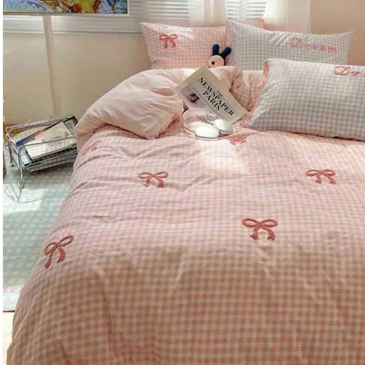 คุณภาพสูง Mark Jacob ชุดเครื่องนอน - ผ้าคอตตอนรุ่นใหม่ นุ่ม หรูหรา (4 รายการ)