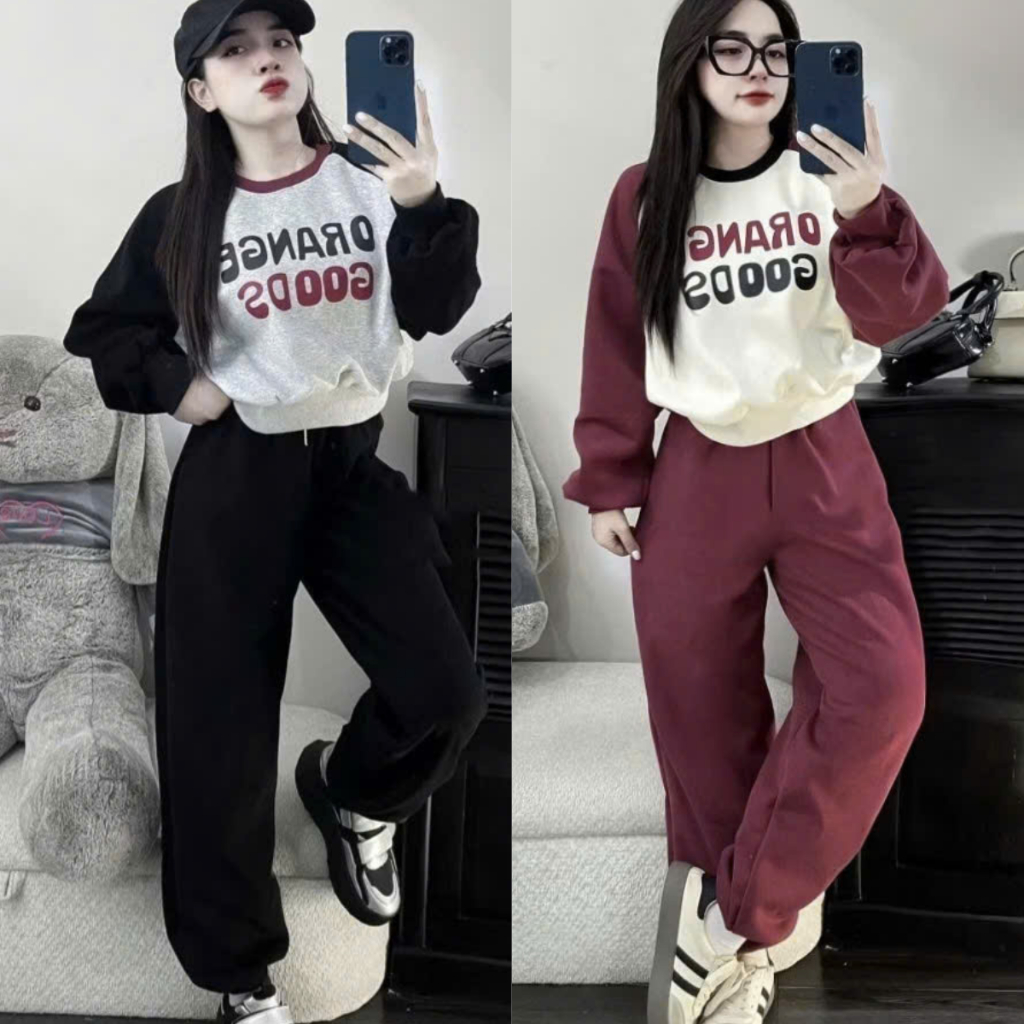 ขนแกะกันหนาวผู้หญิง ชุดใส่อยู่บ้านทรงหลวมต่ํากว่า55กิโลกรัมชุดขนแกะแขนยาวผู้หญิงผ้าฝ้ายฤดูใบไม้ร่วง-ฤดูหนาวของผู้หญิงรู้สึกพิมพ์ สินค้า