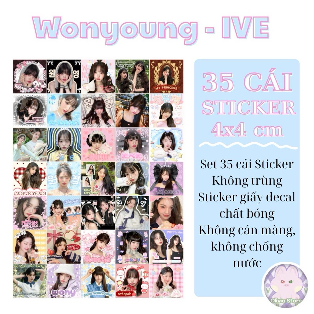 [UNOFF] ชุดสติ๊กเกอร์ Wonyoung IVE 35 ชิ้น