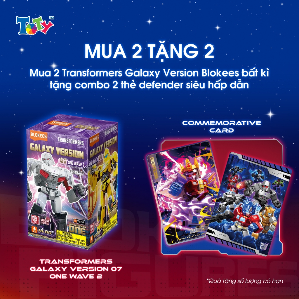 (BUY 2 GET 2 FREE) Transformers Blind Box Model - GV07 - ONE WAVE2 - Blokees ของแท้ - ET33