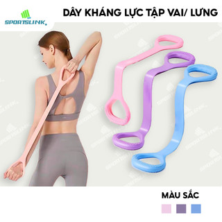 Dây Kéo Kháng Lực Vòng Số 8 Silicon Đàn Hồi, Dây Kéo Tập Gym, Yoga Dành Cho Nam Nữ
