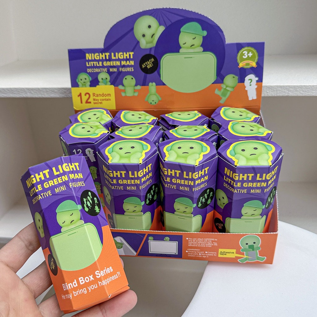 Smiski Hippers Blind Box Mini Luminous Blue ใช้ติดโทรศัพท์