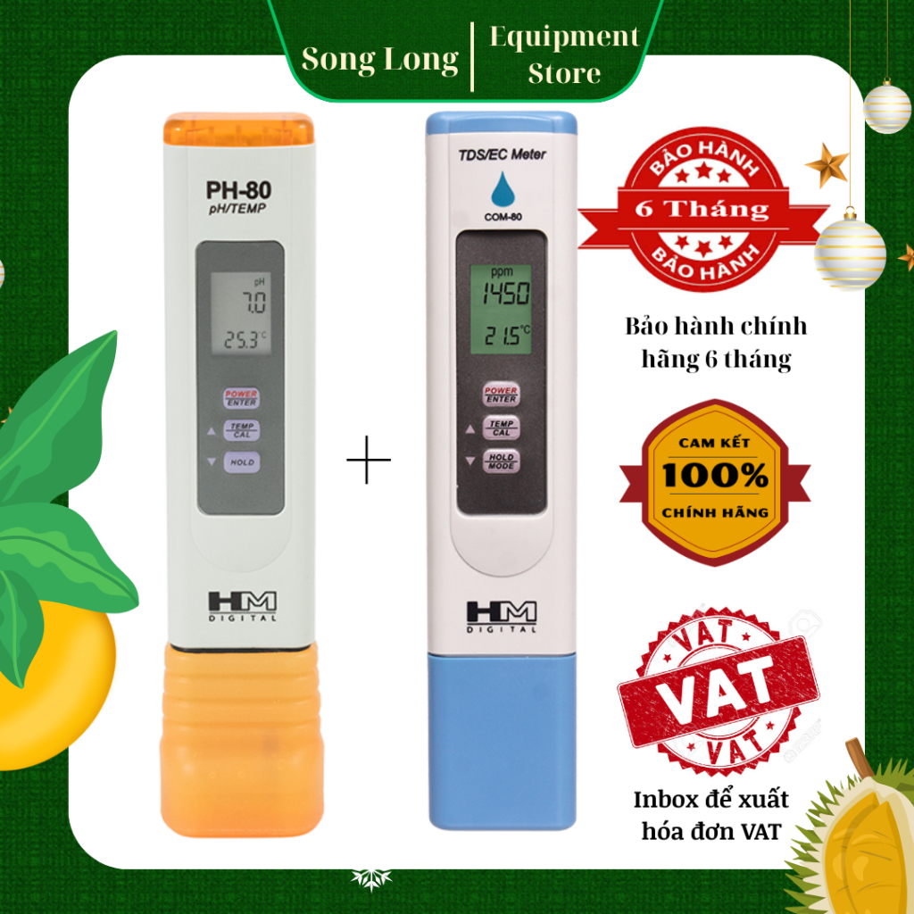 DOUBLE PH MEASUREMENT PEN (PH-80) และปากกาทดสอบผิว EC/TDS (COM-80)