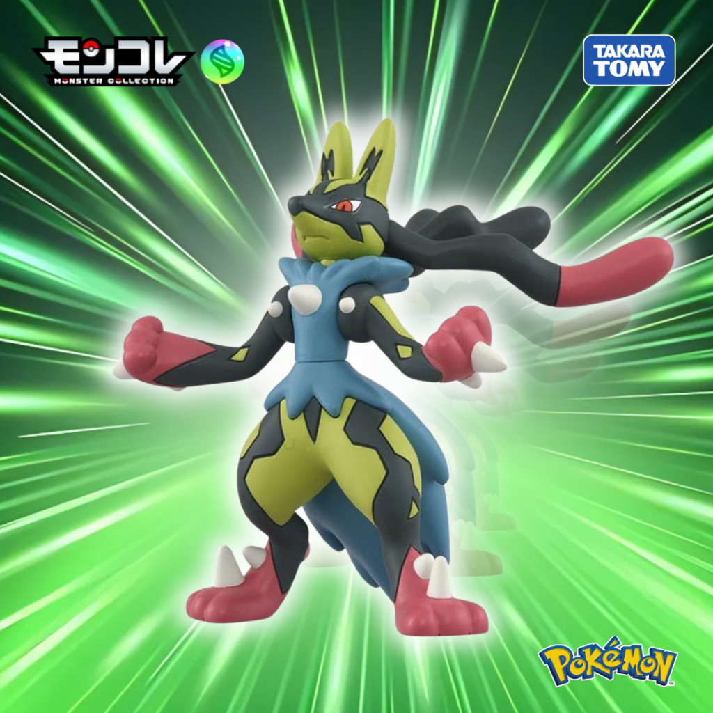 Pokemon Moncolle Yellow Mega Lucario / Mega Lucario Shiny Fullbox Model ของแท้ TakaraTomy