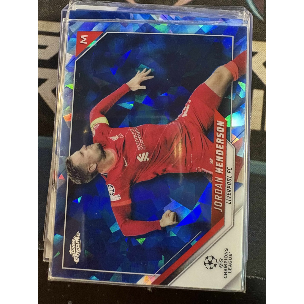 M745 Jordan Henderson Liverpool Sapphire Topps Chrome 2021/22 การ์ดฟุตบอล