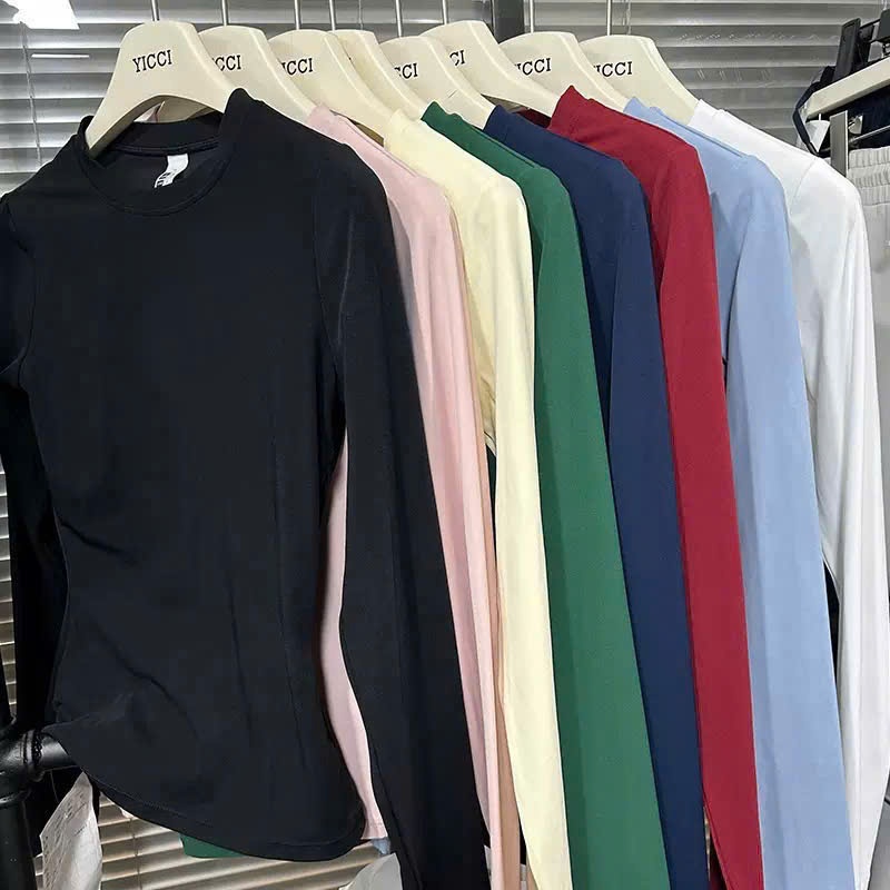 เสื้อเชิ้ตแขนยาวคอกลมแนวสปอร์ต COSLEAF