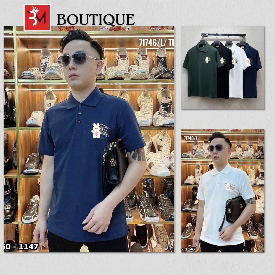 เสื้อโปโล Bx คุณภาพดีสุดปักตัวอักษรและม้า - เสื้อโปโลผู้ชายและผู้หญิง Bx ผ้าคอตตอนสุดเท่ 678760