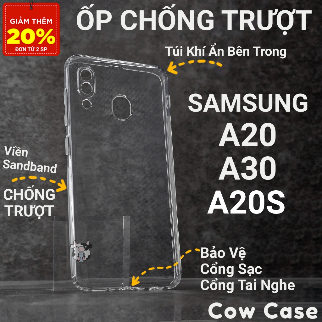 เคส Samsung A30, A20, A20s PKTH กันลื่น | เคสโทรศัพท์แบบยืดหยุ่น SS galaxy ปกป้องกล้องโทรศัพท์ Samsu