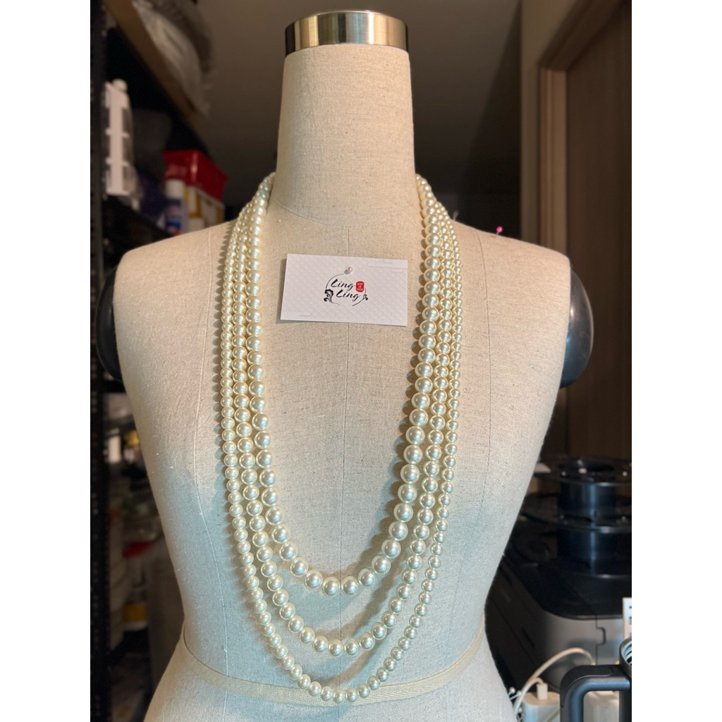 Linglingshopcotrang สร้อยคอ 3 ชั้น ปก ao dai รุ่นใหม่ 2025 รูปปั้น