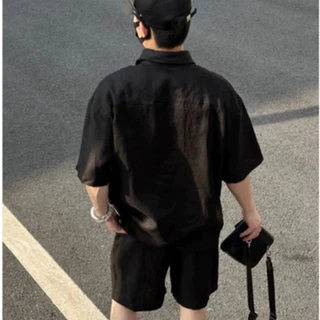 Halley Shirt Mens Clothing Set Summer Beach 2026 Made of High Quality Linen with Cool Form J45
